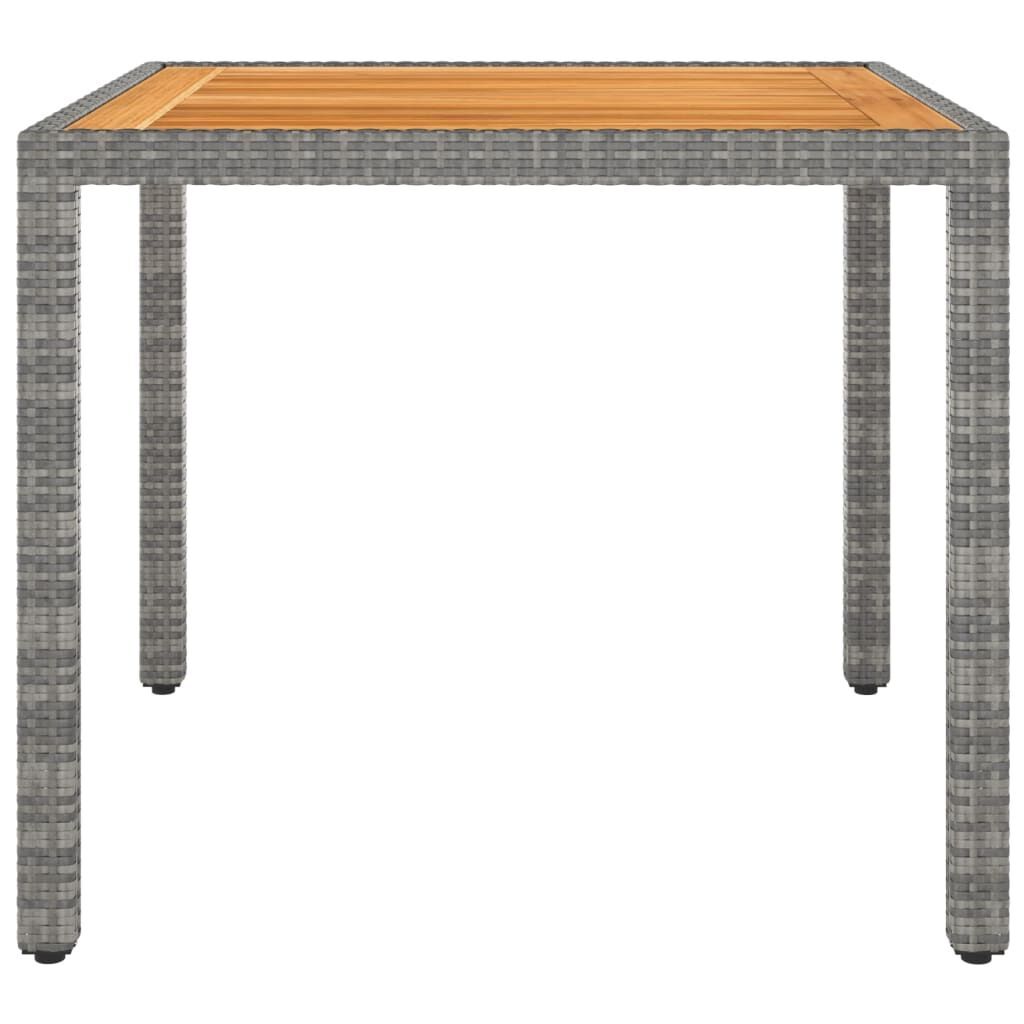 3 Piece Garden Dining Set Poly Rattan Grey Price
