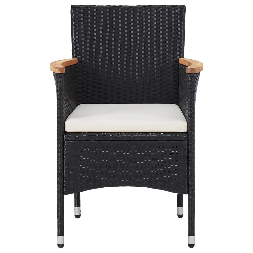 11 Piece Garden Dining Set Poly Rattan Black Price