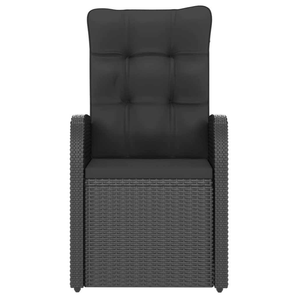 5 Piece Outdoor Dining Set with Cushions Poly Rattan Black Price