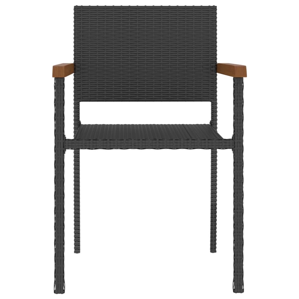 5 Piece Outdoor Dining Set Poly Rattan Black Price