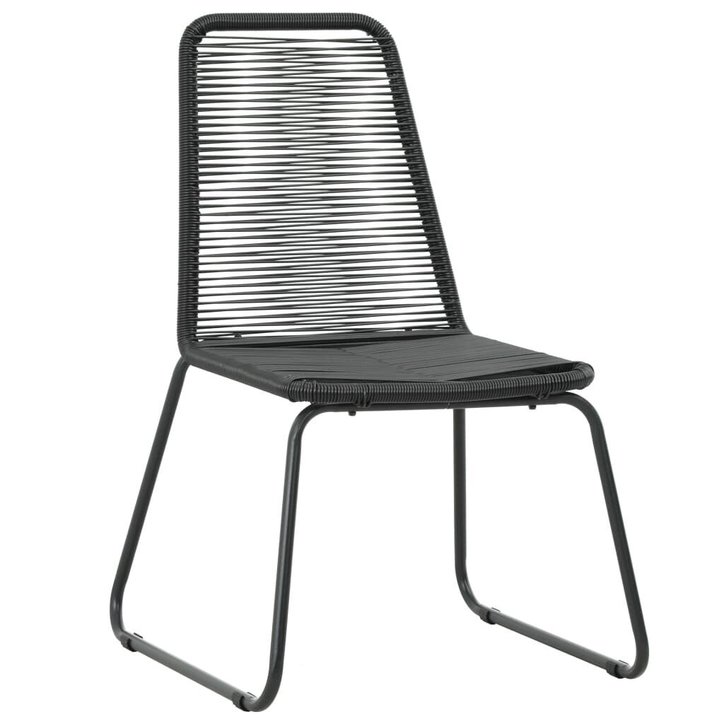 5 Piece Garden Dining Set PVC Rattan Black Price