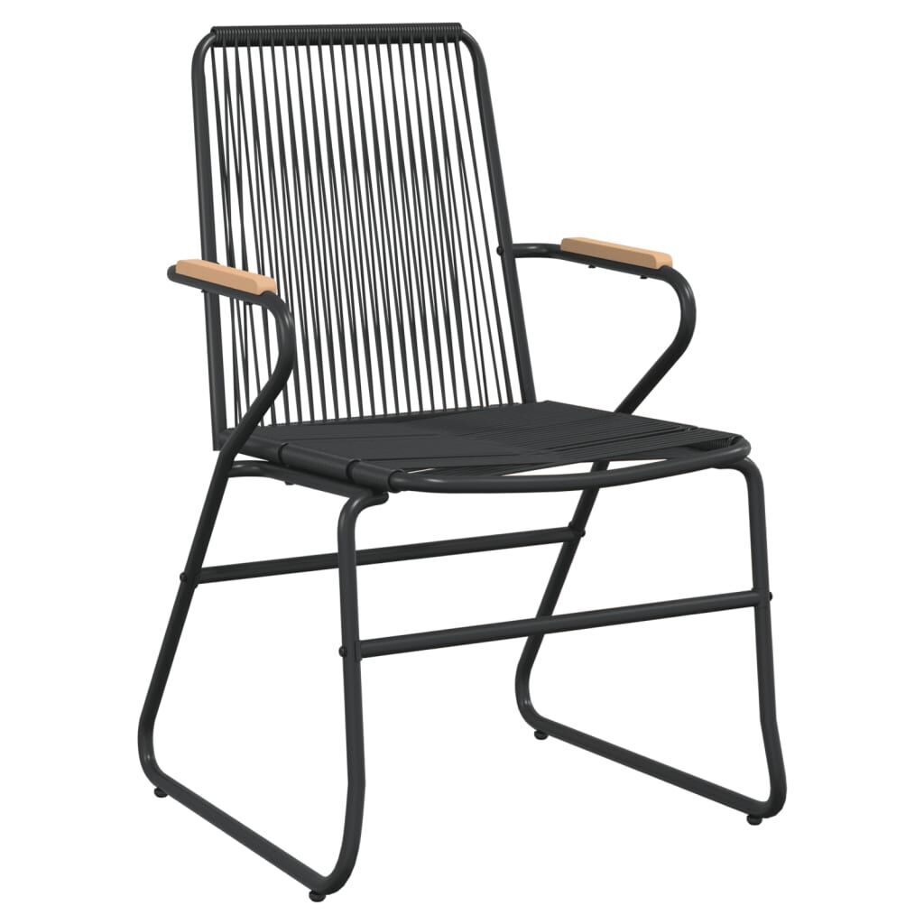 5 Piece Garden Dining Set Black PVC Rattan Price