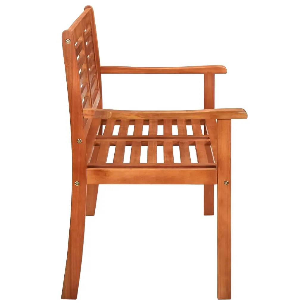 2-Seater Garden Bench with Cushion 120 cm Solid Eucalyptus Wood Price