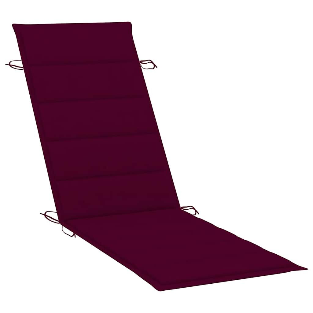 Garden Sun Lounger with Table and Cushion Solid Acacia Wood Price