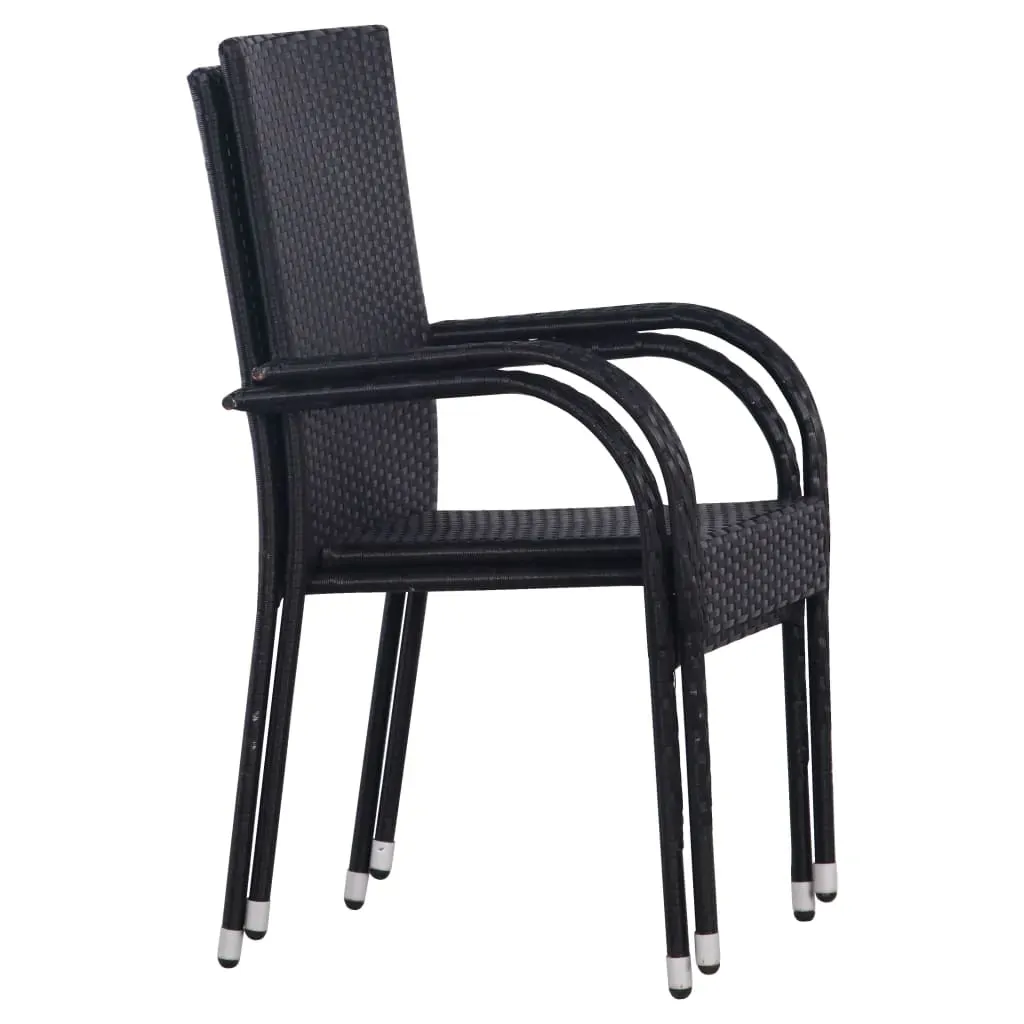 3 Piece Garden Dining Set Black Price