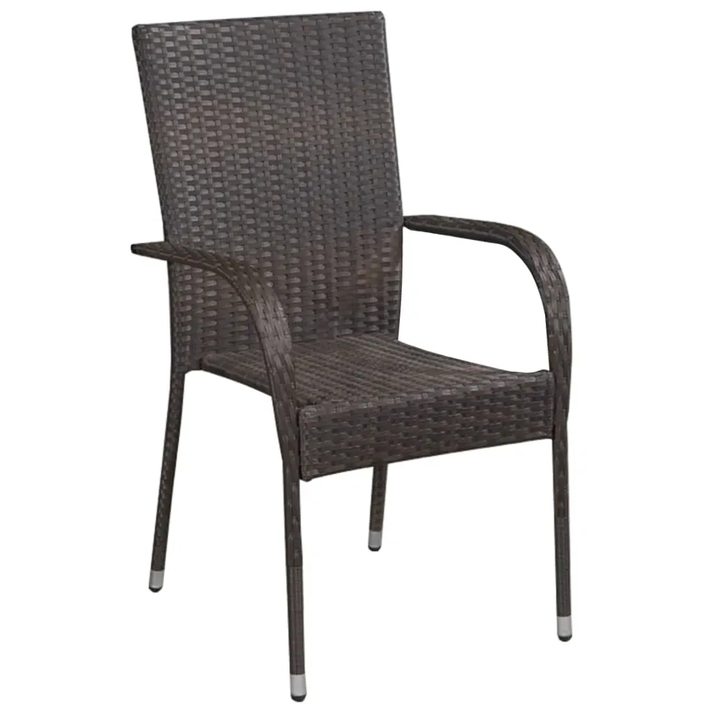 3 Piece Garden Dining Set Brown Price