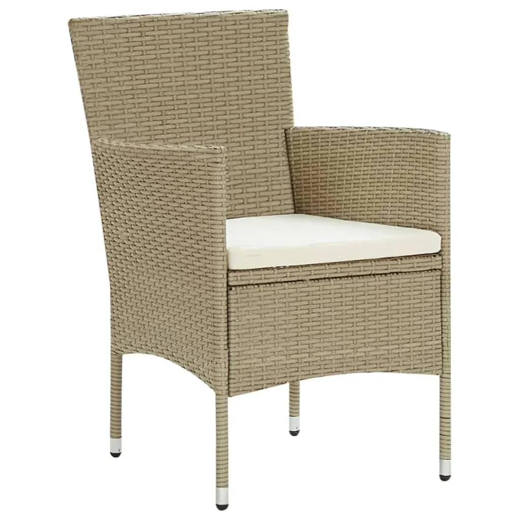 3 Piece Garden Dining Set Beige Price