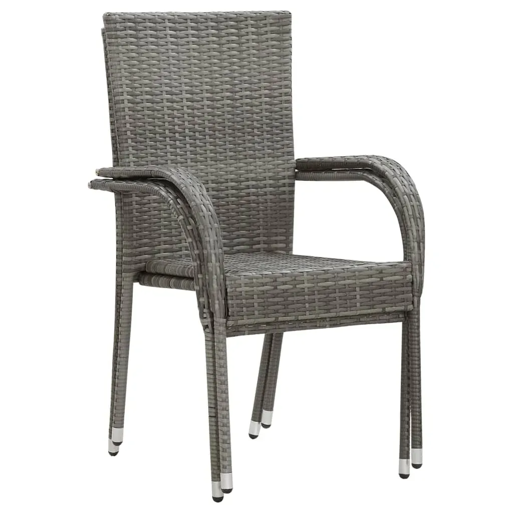 3 Piece Garden Dining Set Grey Price