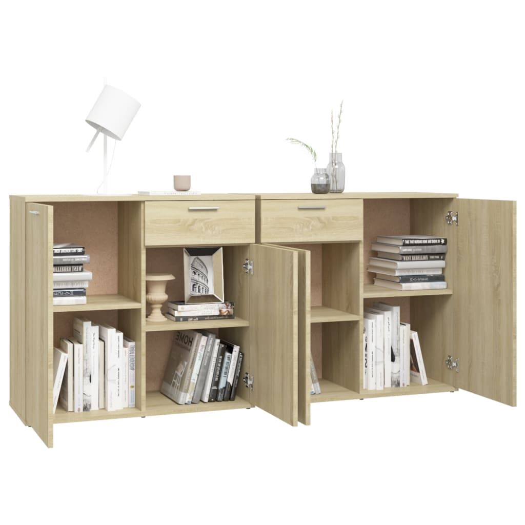 Sideboard Sonoma Oak 160x36x75 cm Engineered Wood Price