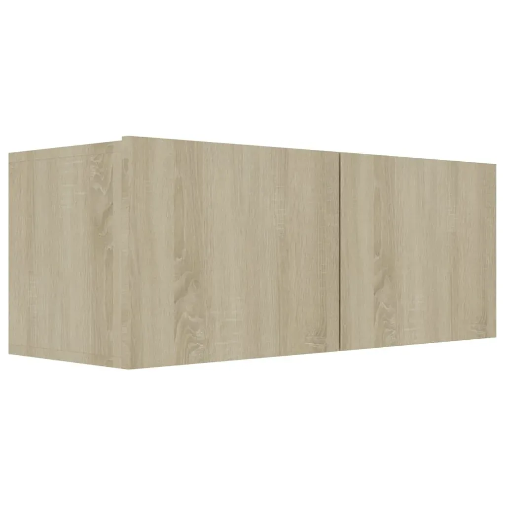 3 Piece TV Cabinet Set Sonoma Oak Engineered Wood Price