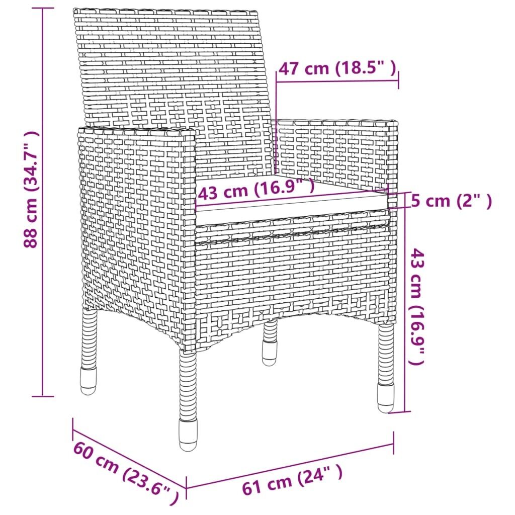 7 Piece Outdoor Dining Set with Cushions Poly Rattan Beige Price