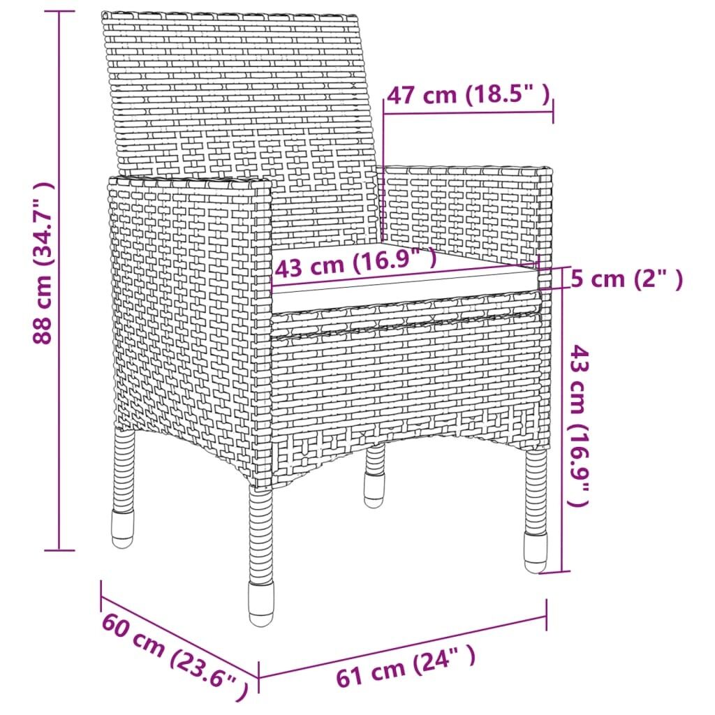 7 Piece Outdoor Dining Set with Cushions Poly Rattan Beige Price
