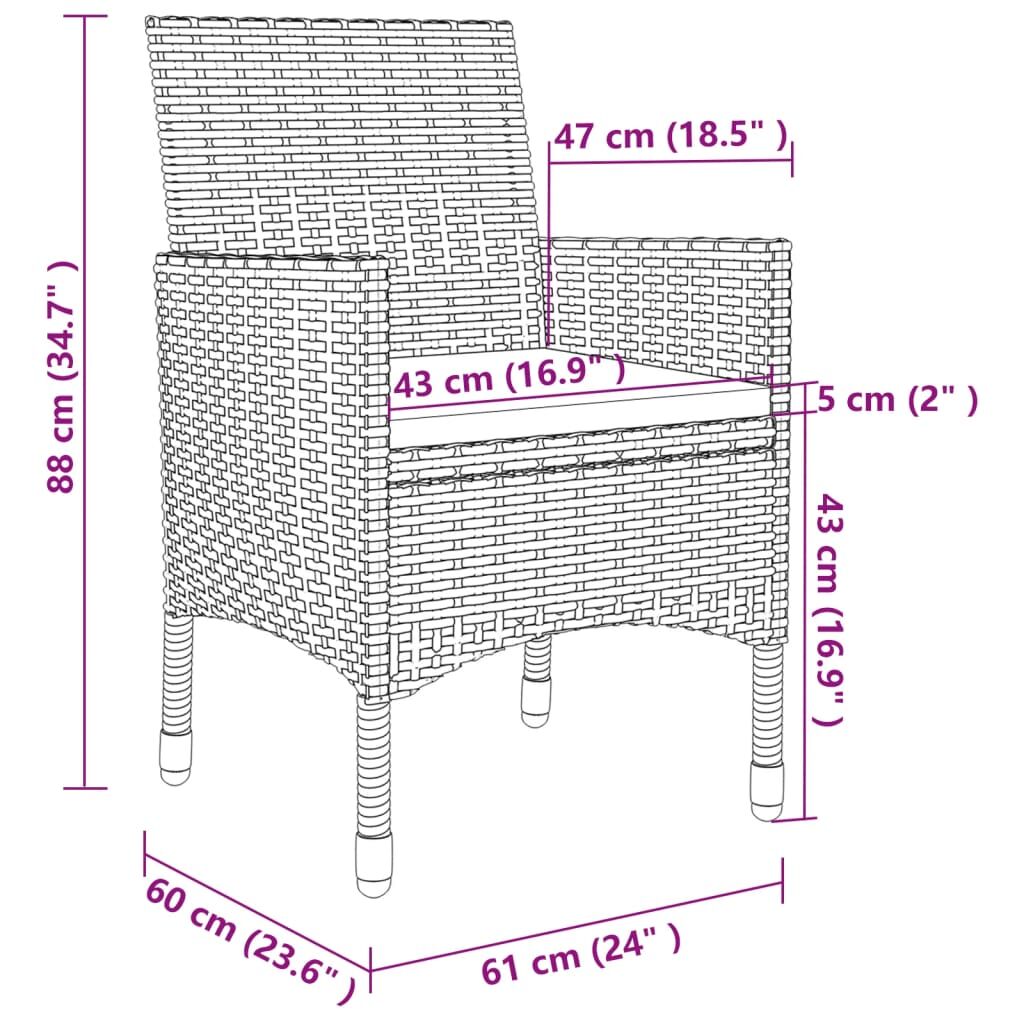 9 Piece Outdoor Dining Set with Cushions Poly Rattan Beige Price