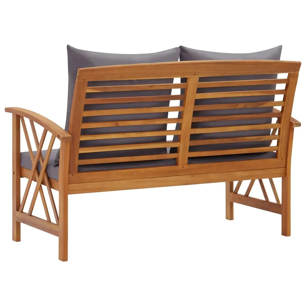 Garden Bench with Cushions 119 cm Solid Acacia Wood Price