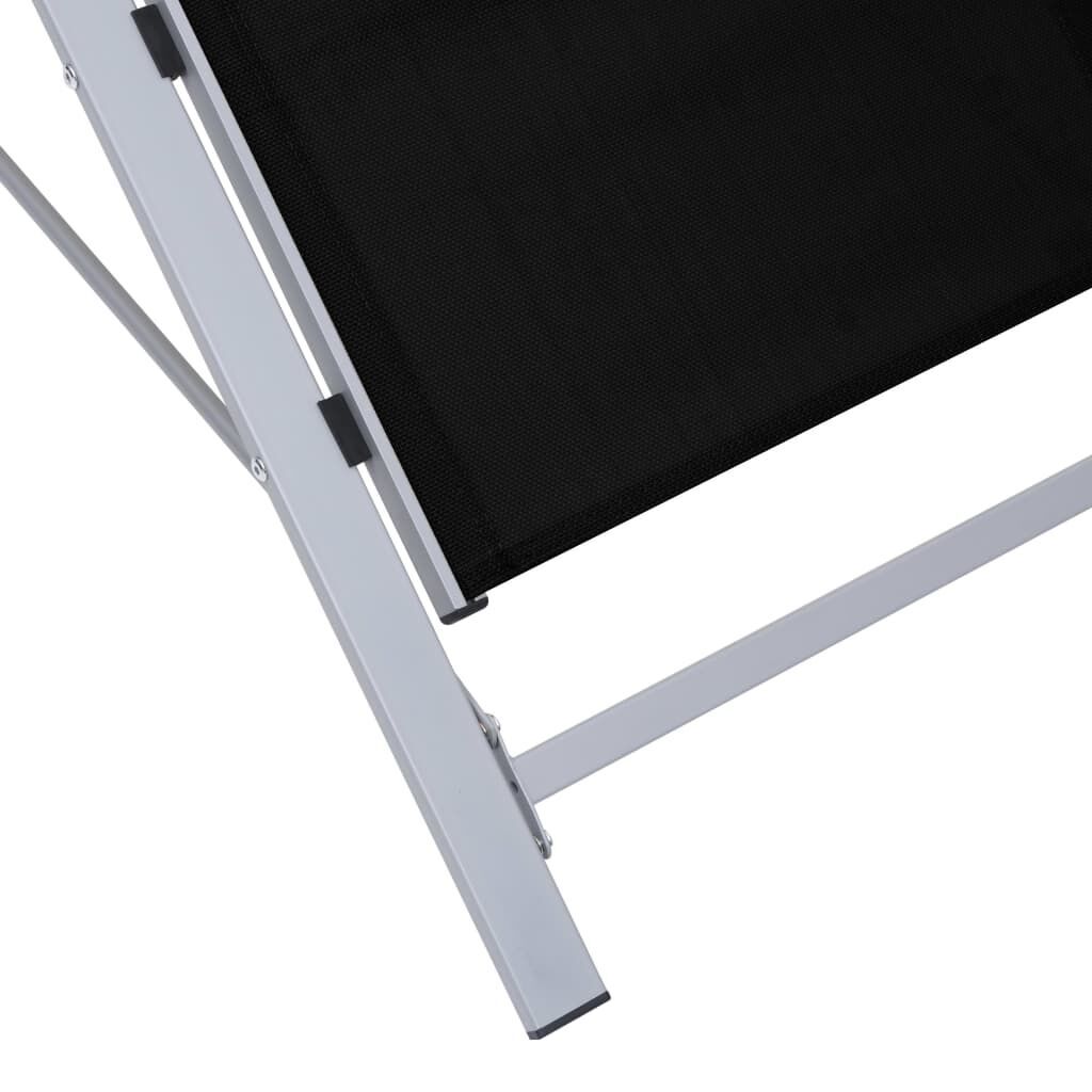 Sunlounger Textilene and Aluminium Black Price