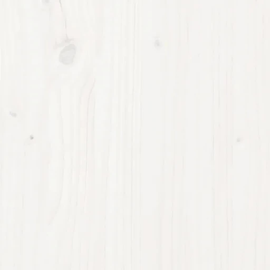 Bed Frame without Mattress White 135x190 cm Solid Wood Price