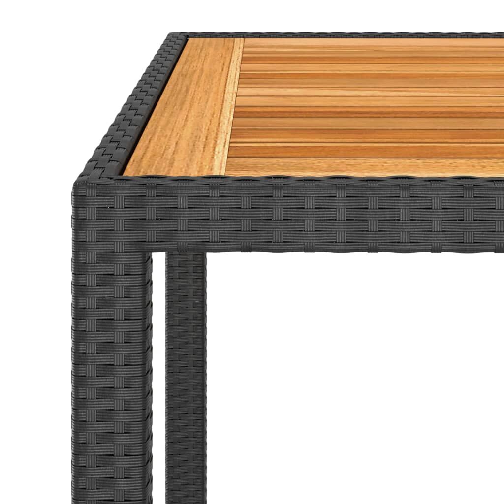 Garden Table Black 90x90x75 cm Poly Rattan Price