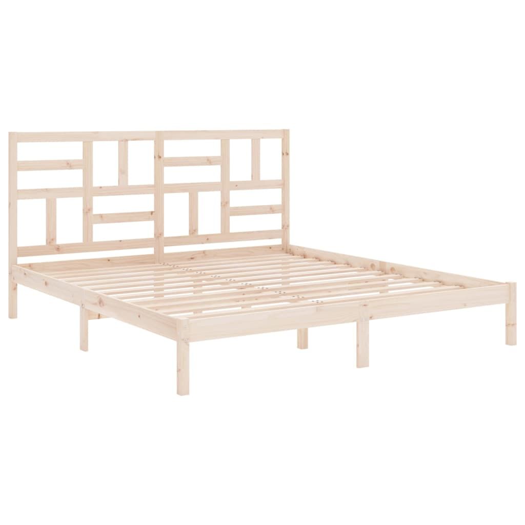 Bed Frame without Mattress Solid Wood 183x203 cm King Price