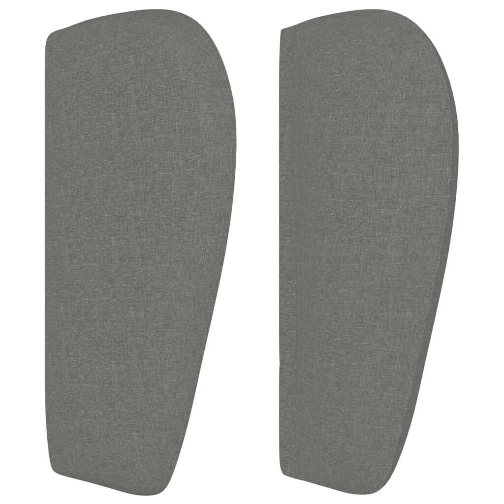 Headboard with Ears Dark Grey 203 cm Fabric Price