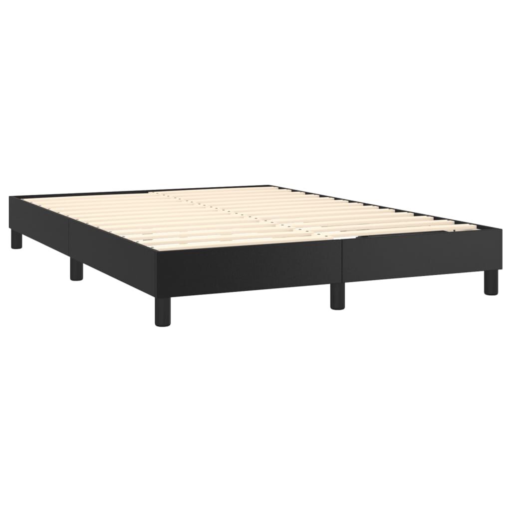 Bed Frame without Mattress Black Double Faux Leather Price