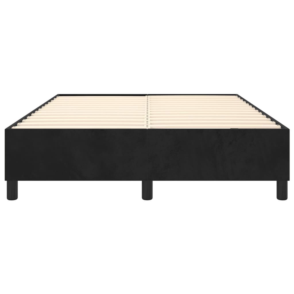 Bed Frame without Mattress Black Double Velvet Price