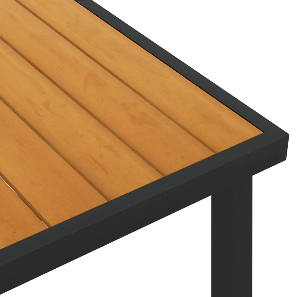 Garden Table Brown 140x90x74 cm Aluminium and WPC Price