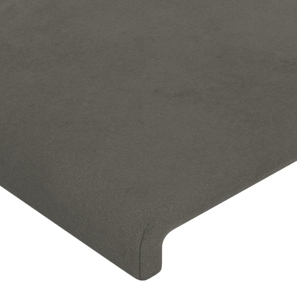LED Headboard Dark Grey 100 cm Velvet Price
