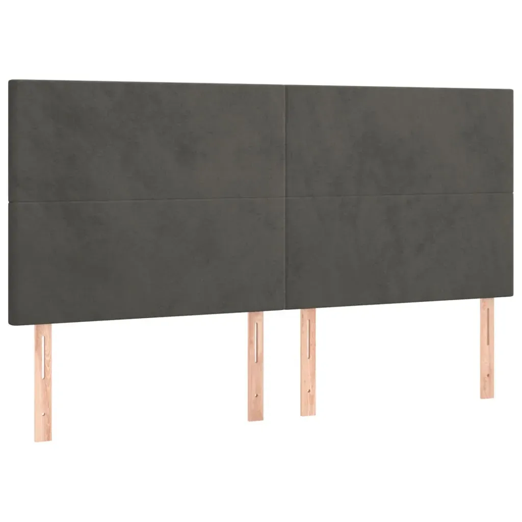 LED Headboard Dark Grey 200 cm Velvet Price