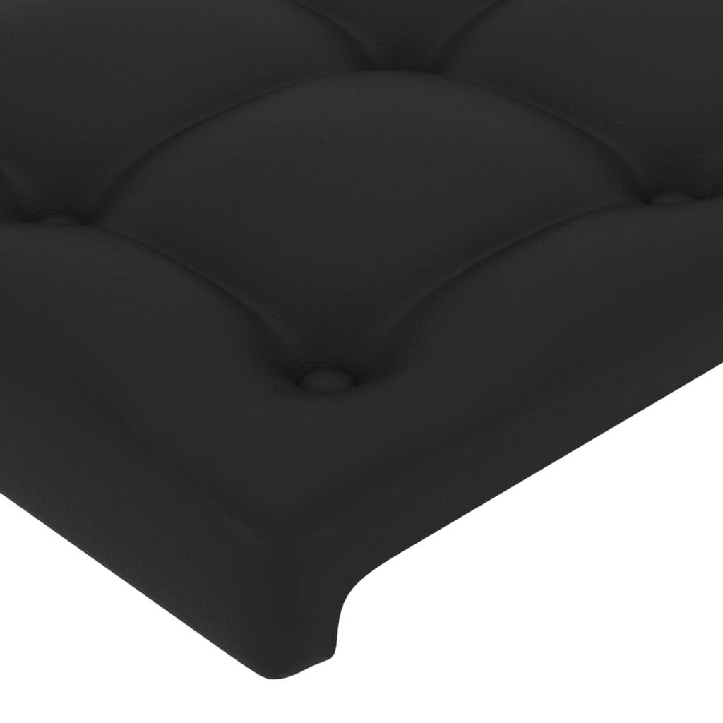 LED Headboard Black 200 cm Faux Leather Price