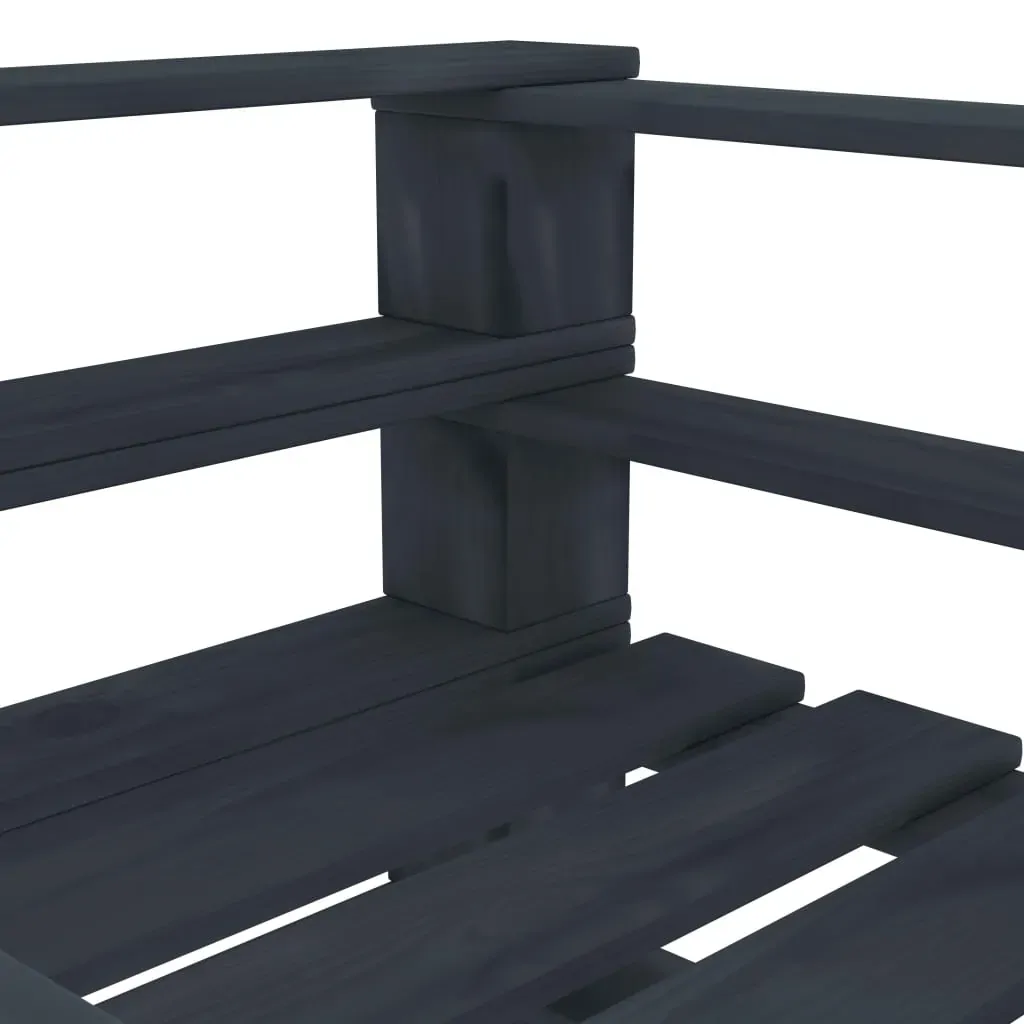 Garden Pallet Armchair Wood Grey Price