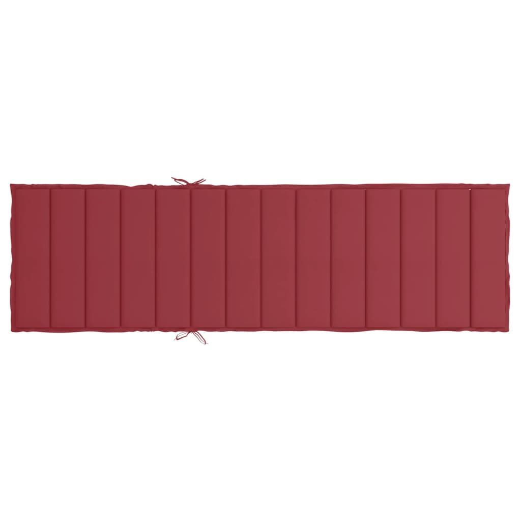 Sun Lounger Cushion Wine Red 200x60x3cm Oxford Fabric Price