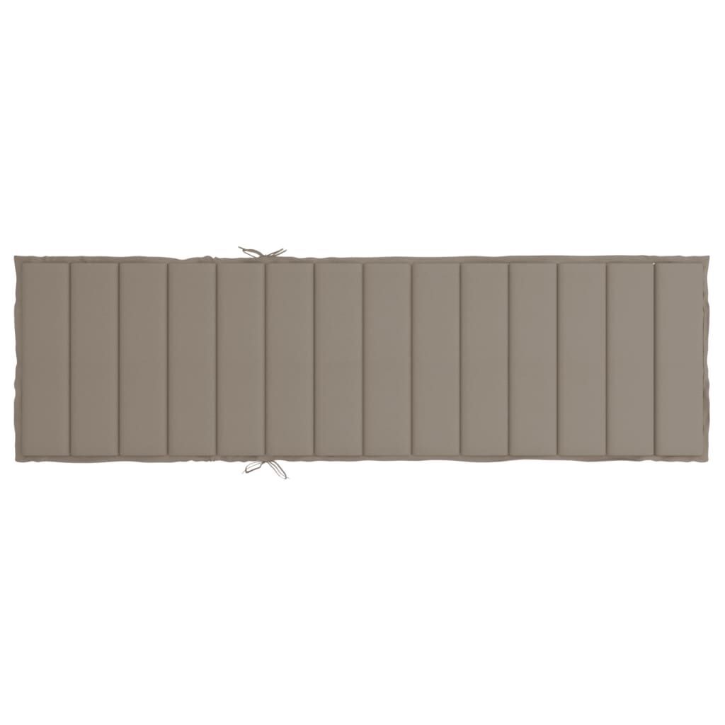 Sun Lounger Cushion Taupe 200x70x3cm Oxford Fabric Price