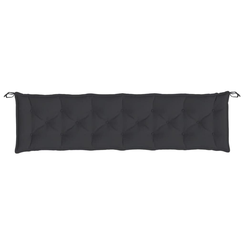 Garden Bench Cushion Black 200x50x7 cm Oxford Fabric Price