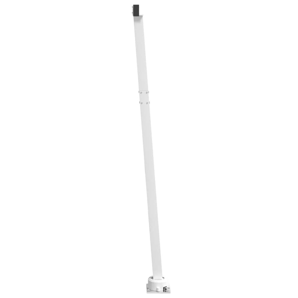 Awning Post Set White 300x245 cm Iron Price