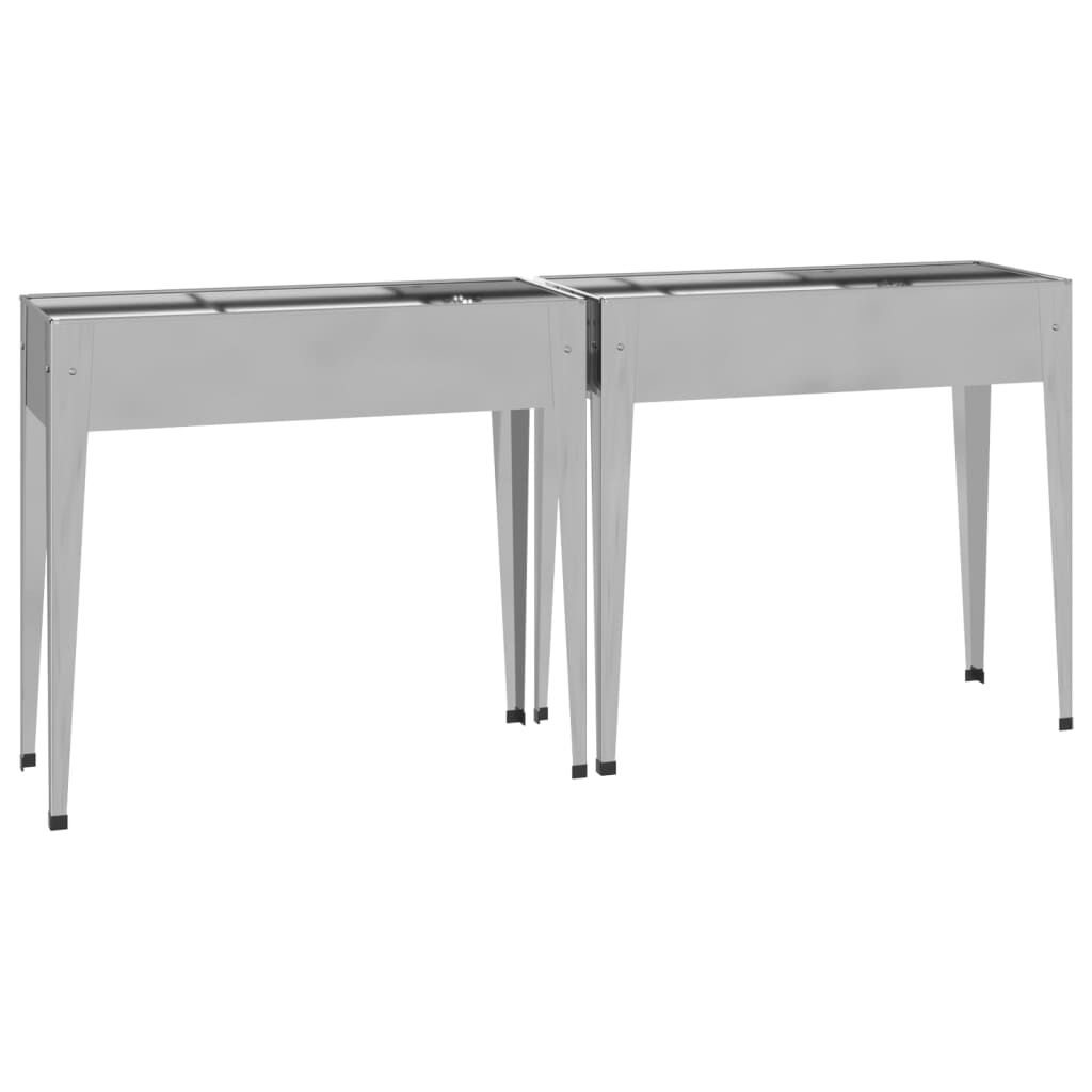 Garden Planters 2 pcs Galvanised Steel Price