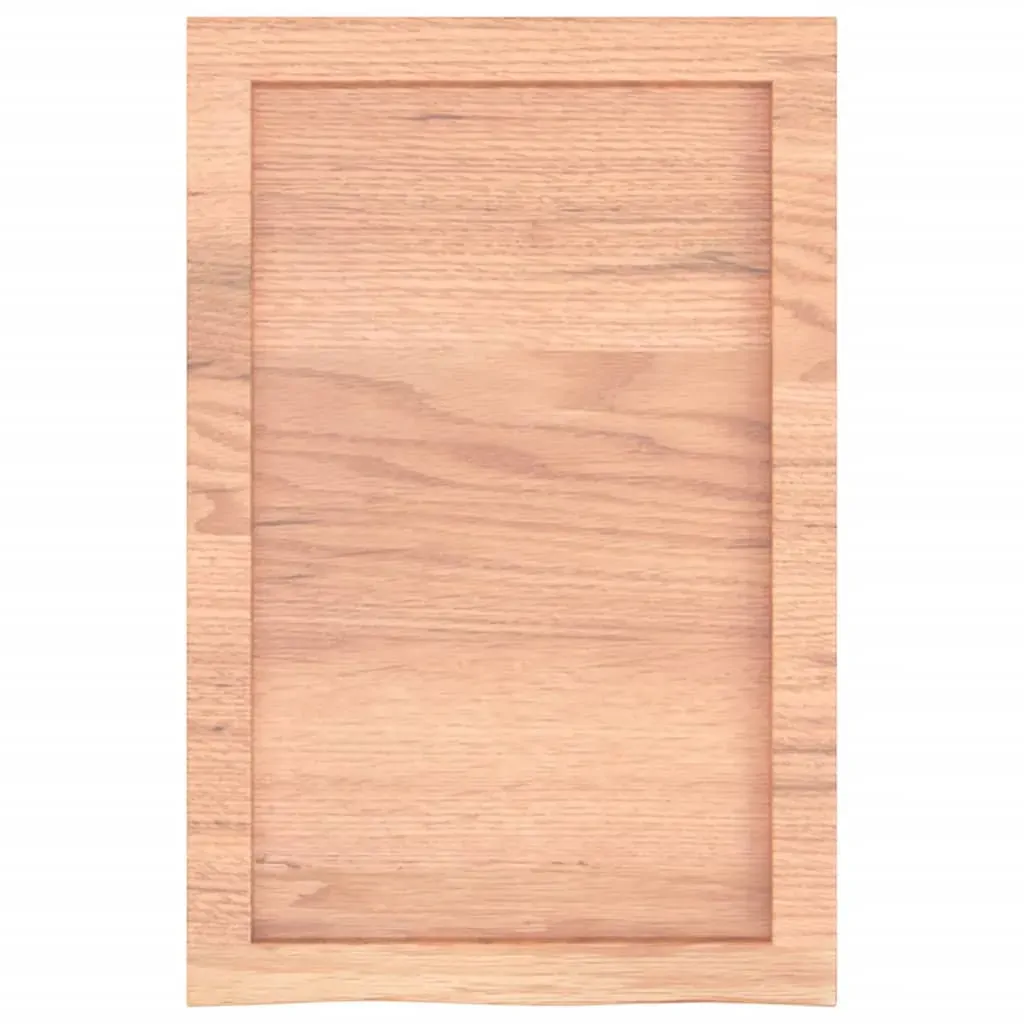 Bathroom Countertop Light Brown 40x60x4 cm Treated Solid Wood Price