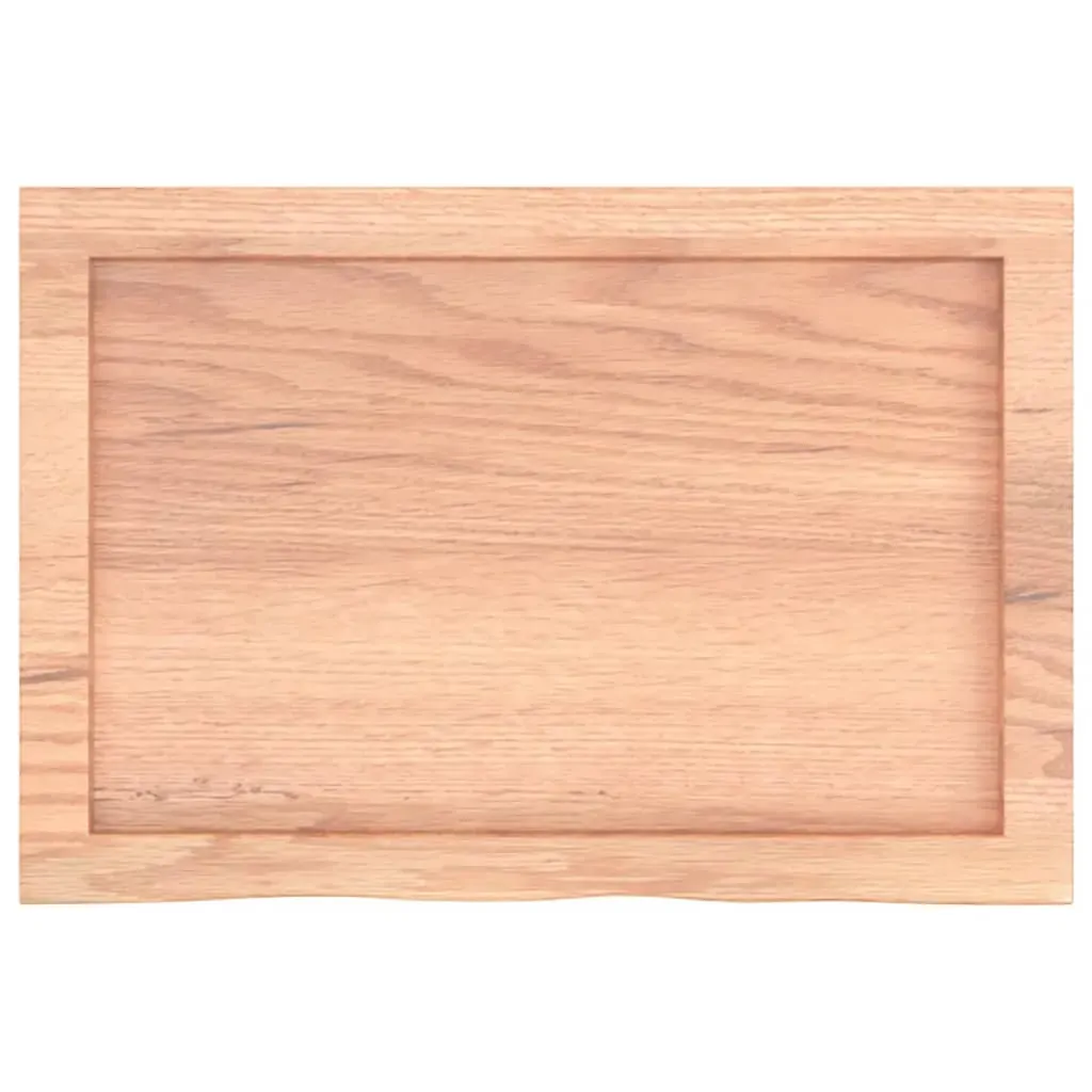 Bathroom Countertop Light Brown 60x40x4 cm Treated Solid Wood Price