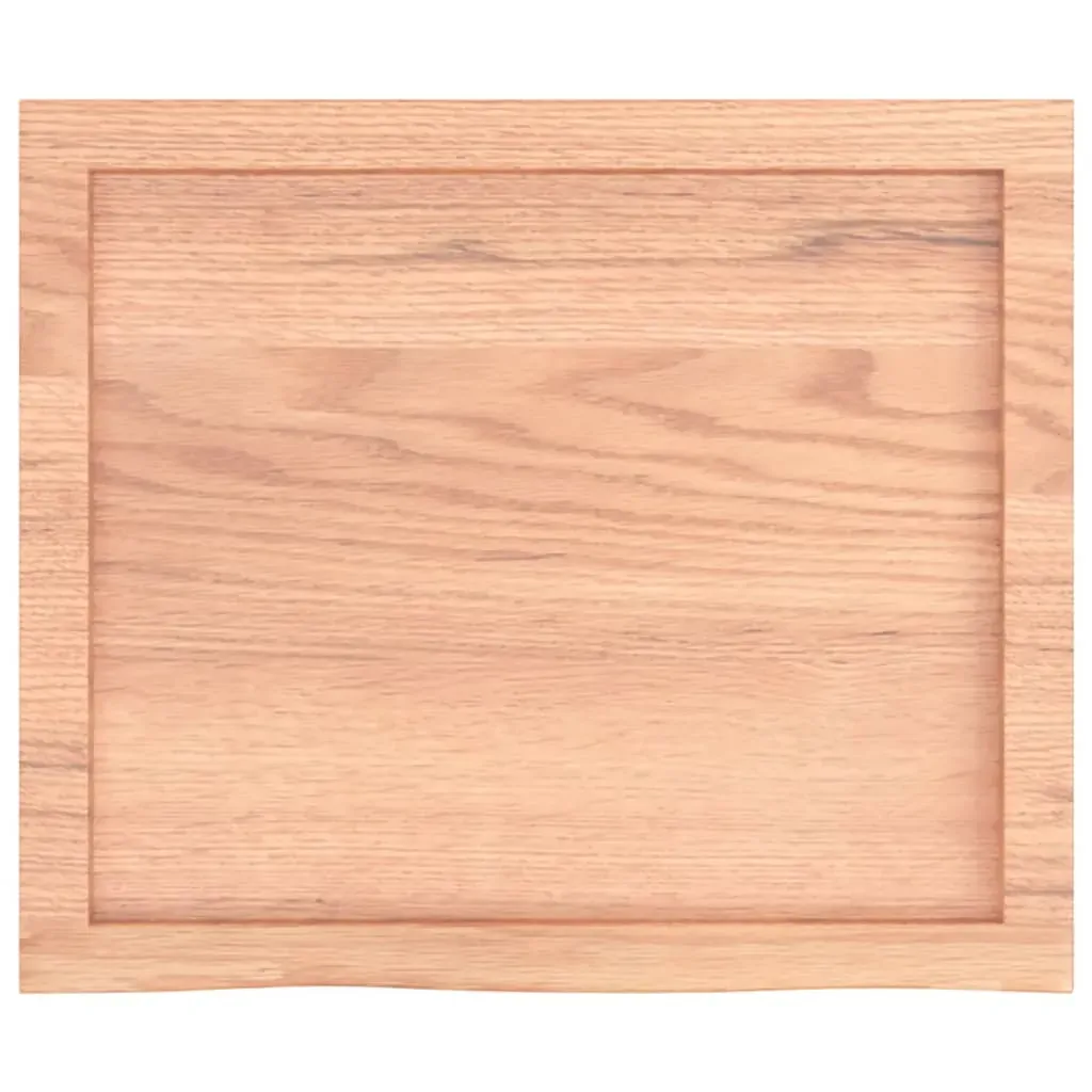 Bathroom Countertop Light Brown 60x50x4 cm Treated Solid Wood Price