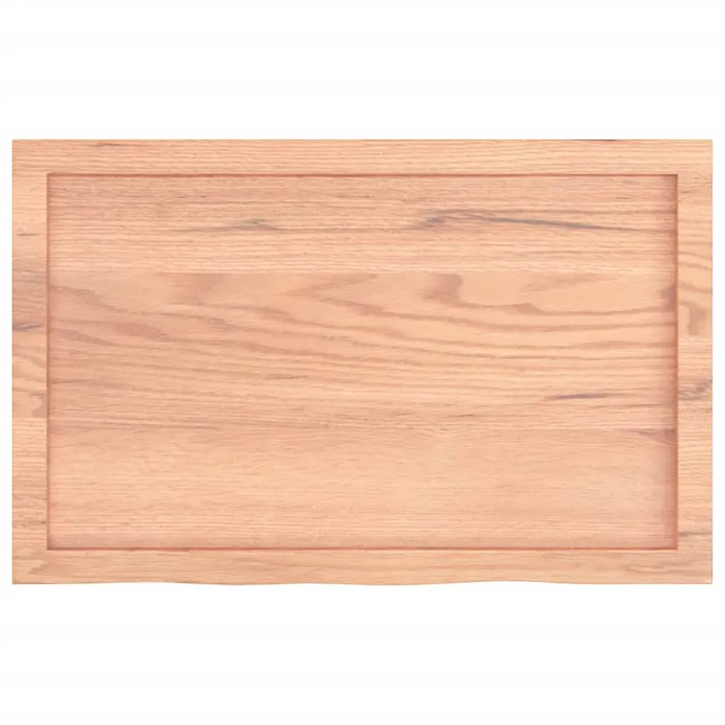 Bathroom Countertop Light Brown 80x50x4 cm Treated Solid Wood Price