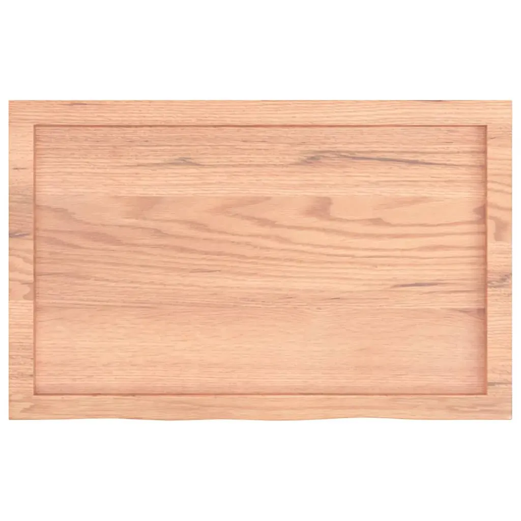 Bathroom Countertop Light Brown 80x50x6 cm Treated Solid Wood Price