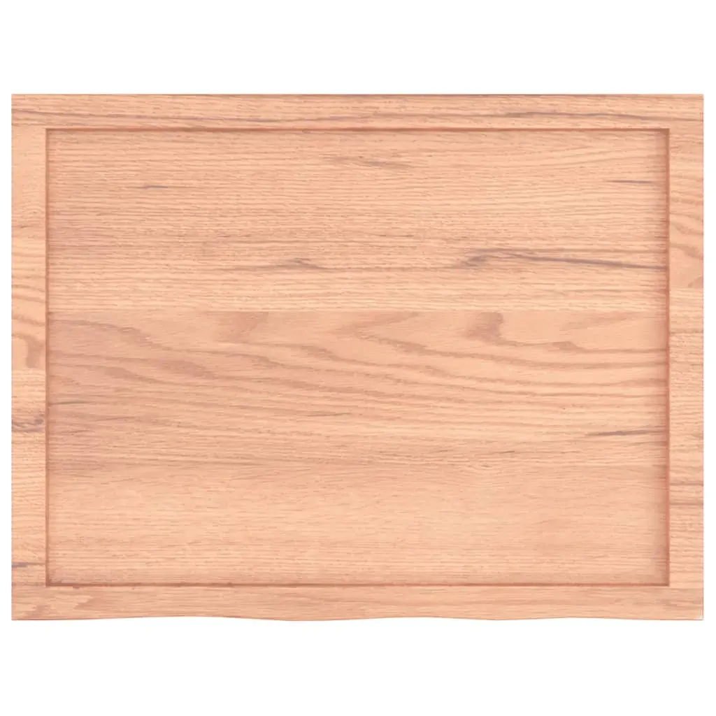 Bathroom Countertop Light Brown 80x60x4 cm Treated Solid Wood Price