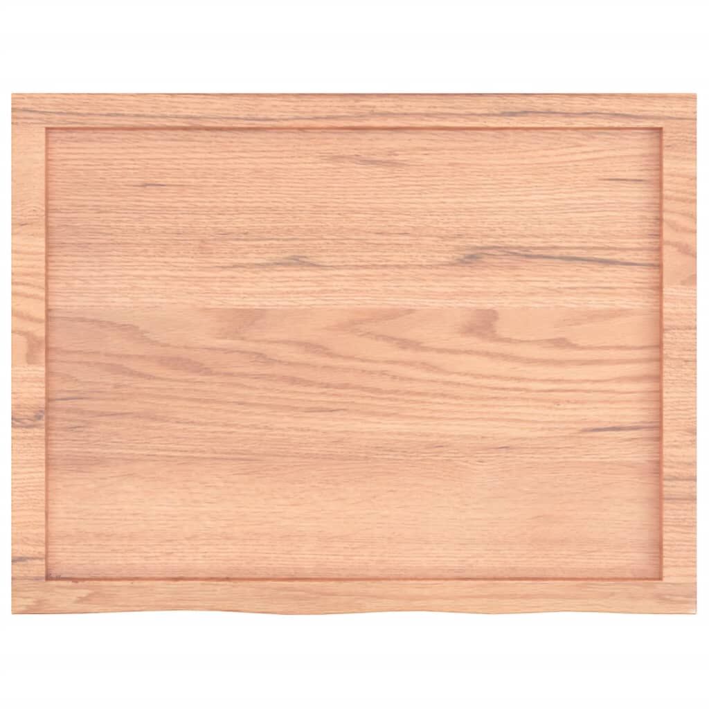 Bathroom Countertop Light Brown 80x60x6 cm Treated Solid Wood Price