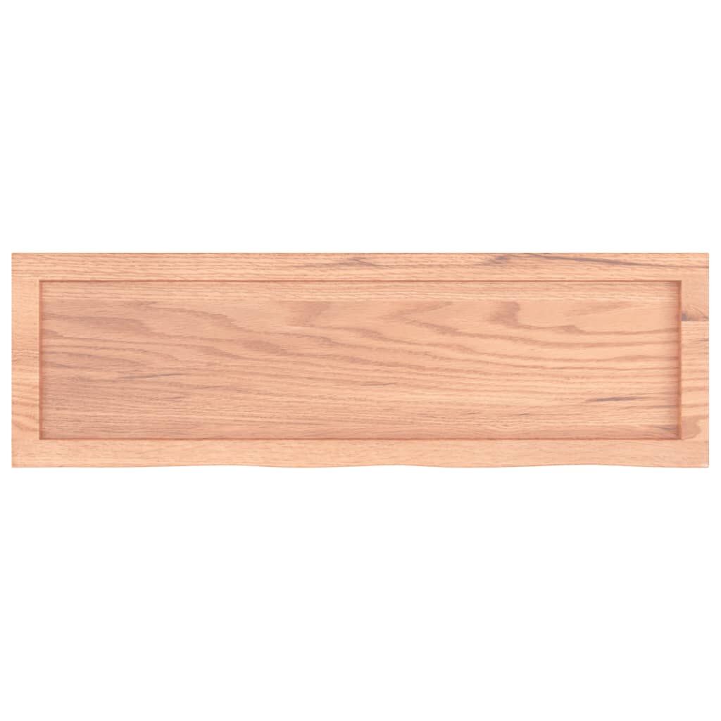 Bathroom Countertop Light Brown 100x30x6 cm Treated Solid Wood Price