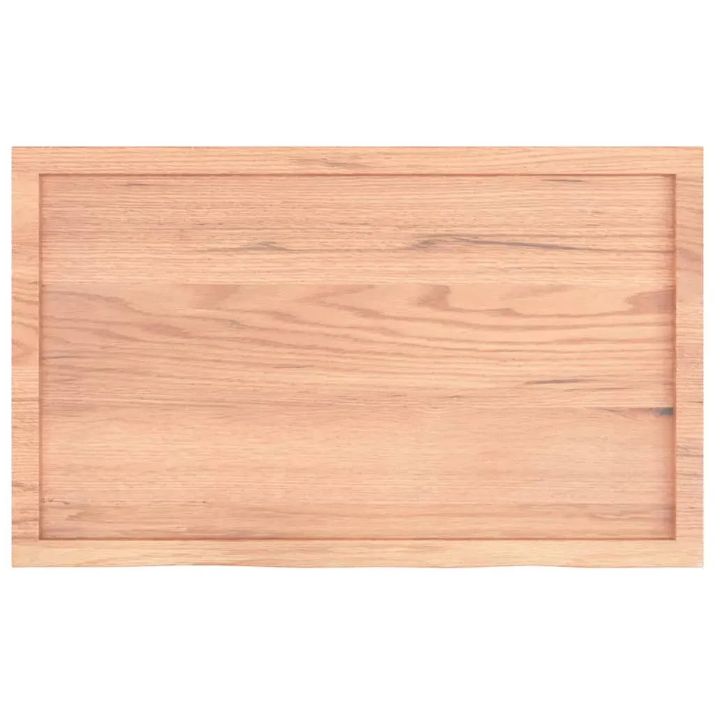Bathroom Countertop Light Brown 100x60x4 cm Treated Solid Wood Price