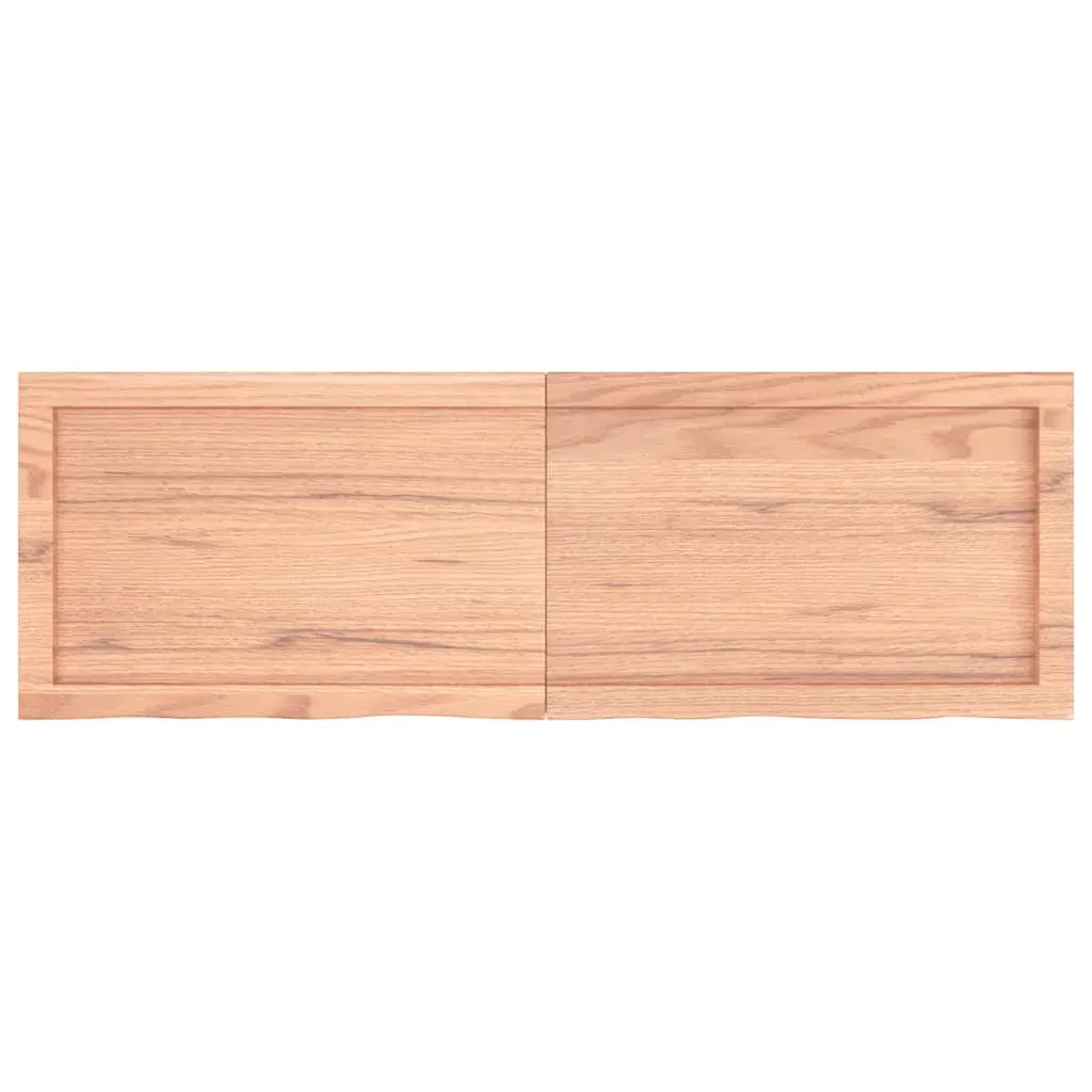 Bathroom Countertop Light Brown 120x40x4 cm Treated Solid Wood Price