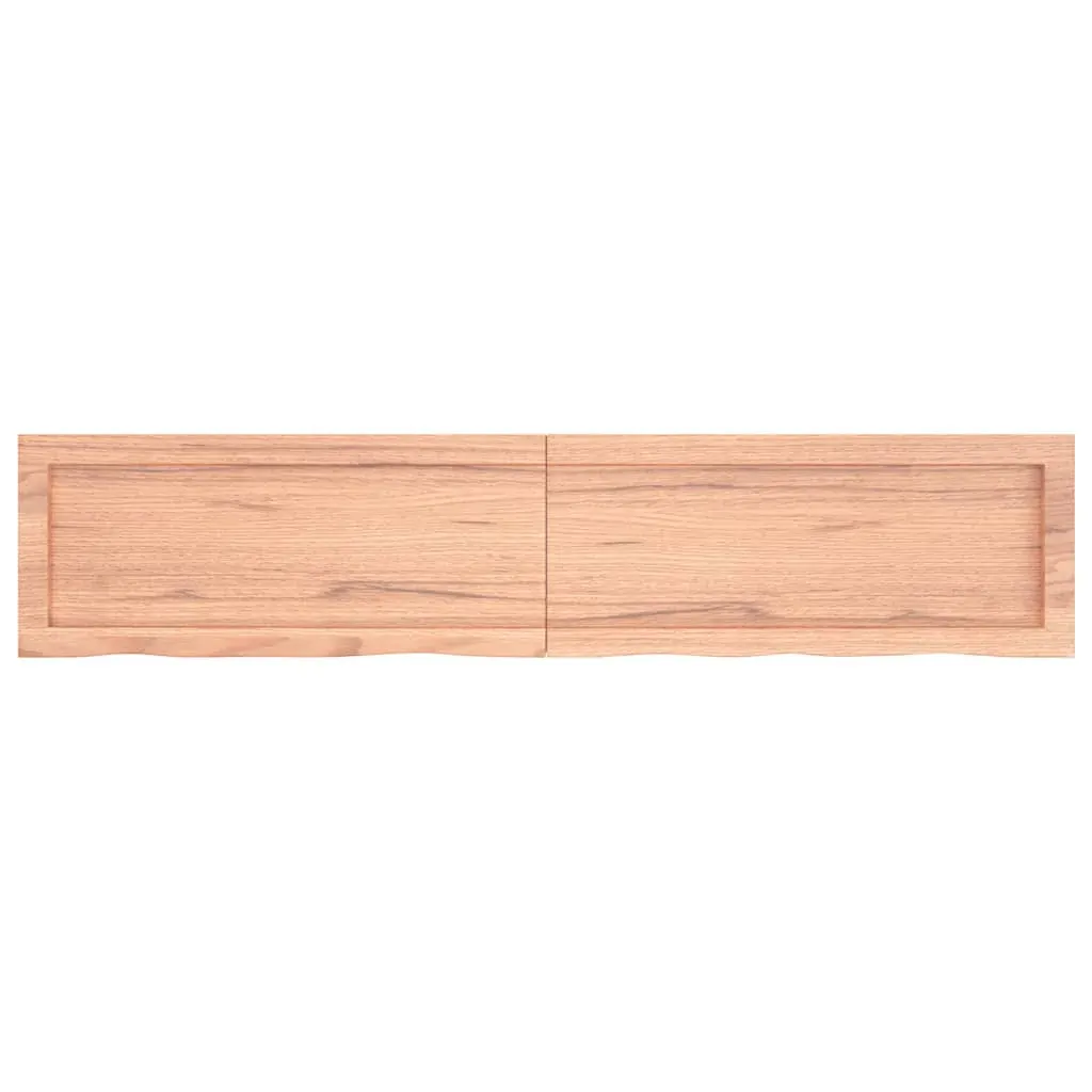 Bathroom Countertop Light Brown 140x30x4 cm Treated Solid Wood Price