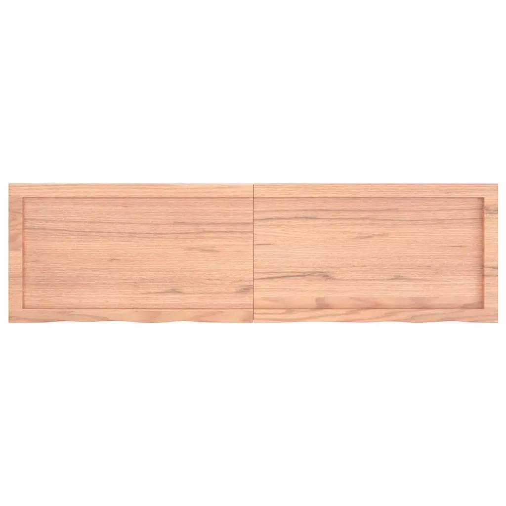 Bathroom Countertop Light Brown 140x40x4 cm Treated Solid Wood Price