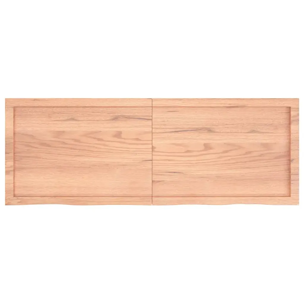 Bathroom Countertop Light Brown 140x50x6 cm Treated Solid Wood Price