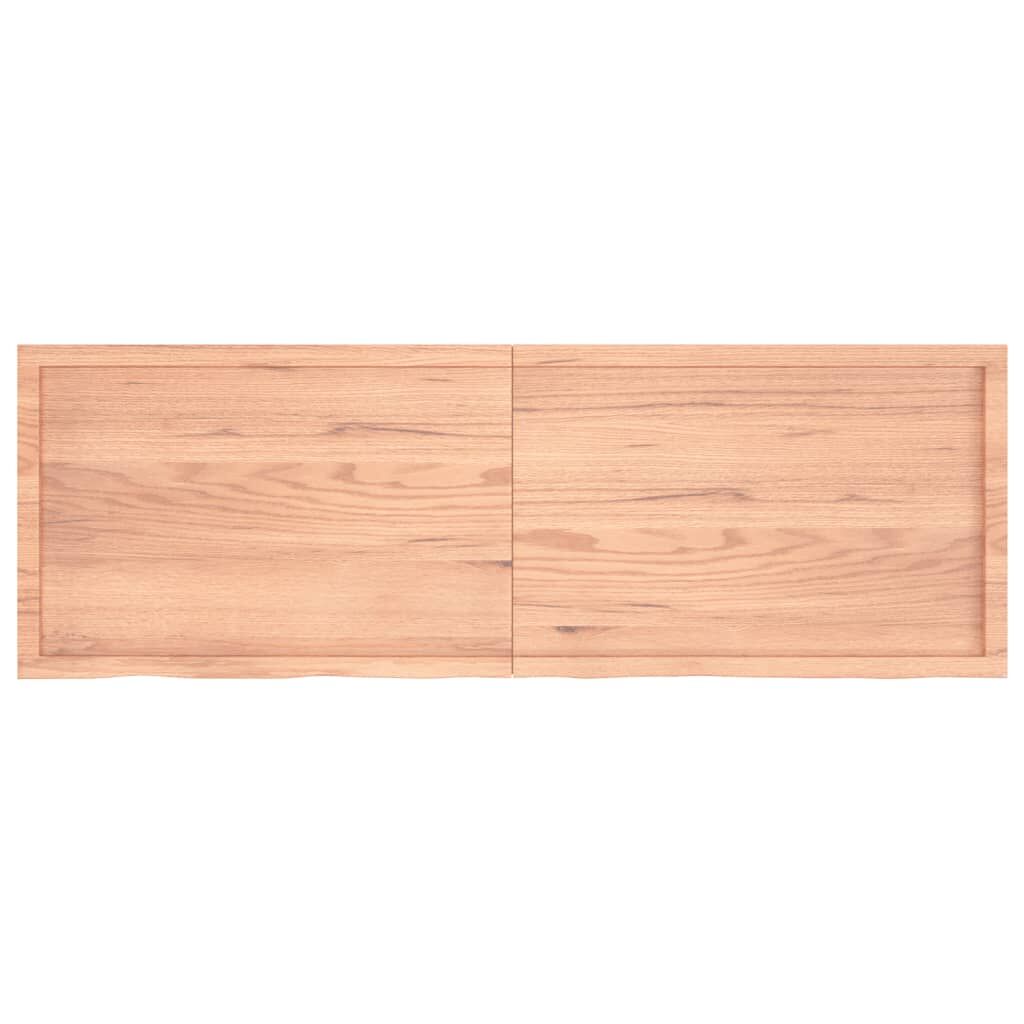 Bathroom Countertop Light Brown 180x60x4 cm Treated Solid Wood Price