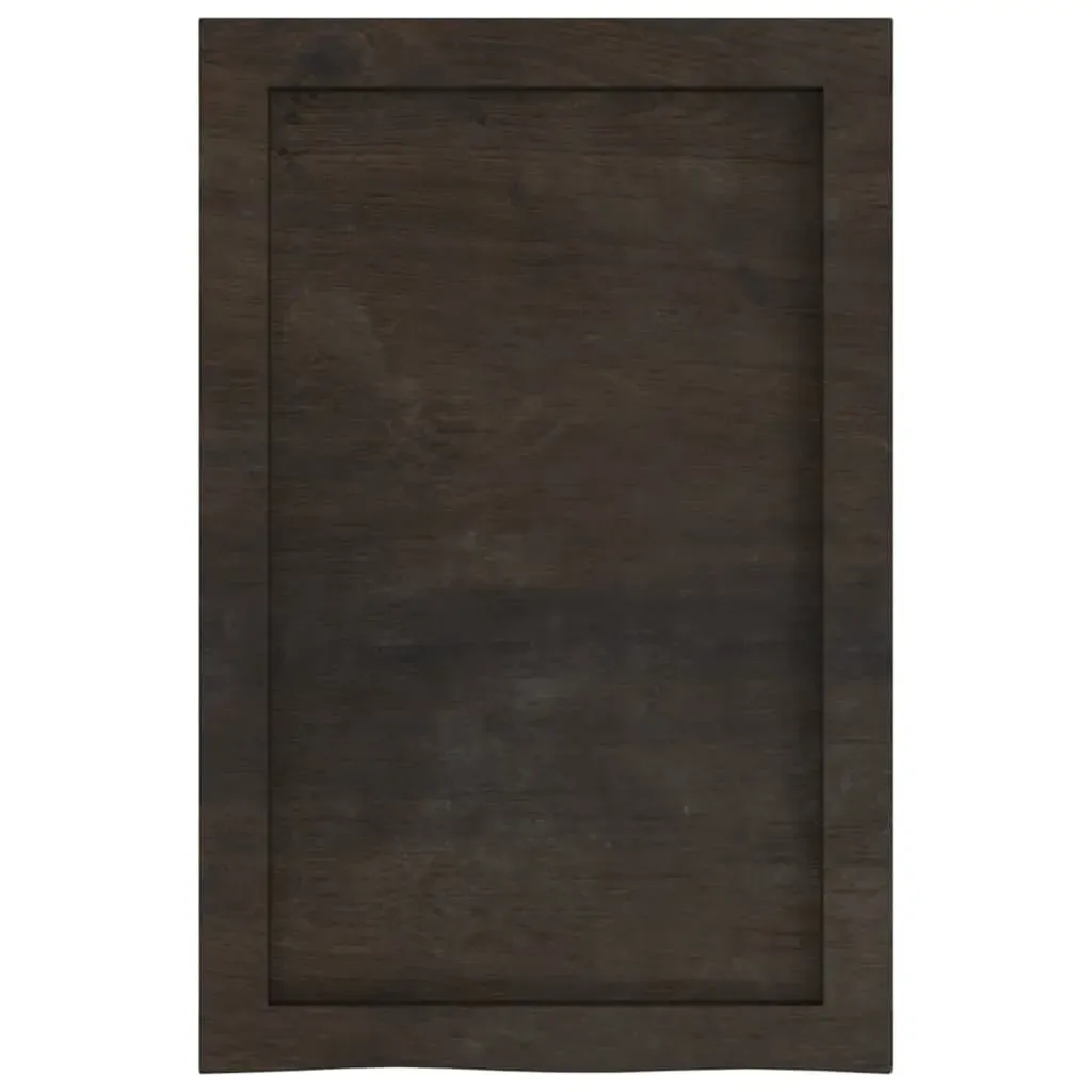 Bathroom Countertop Dark Brown 40x60x4 cm Treated Solid Wood Price